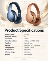 Casque sans fil pour le télétravail avec micro anti-bruit, casque sans fil à réduction active du bruit