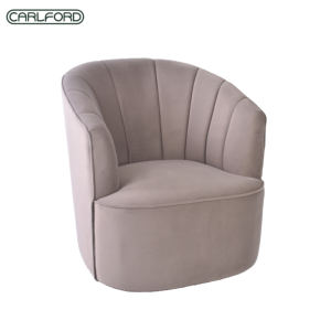 CARLFORD İskandinav Modern kadife vurgu sandalye büyük yuvarlak döner koltuk oturma odası yatak odası için Sherpa tepeli daire yemek için - Product Image 3