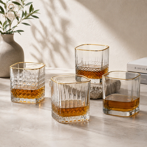 Verre à whisky carré pour hommes, base lourde, cristal transparent, pour whisky, <span class=keywords><strong>bourbon</strong></span>, bière, liqueurs et spiritueux - Product Image 6