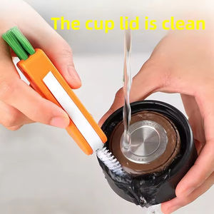 Juego de Cepillos de Limpieza Multifuncional para Cocina 3 en 1, Mini Limpiador de Tazas y Tapas de Vasos con Cubierta Cóncava para Tapas y Espacios, para Uso Doméstico - Product Image 5