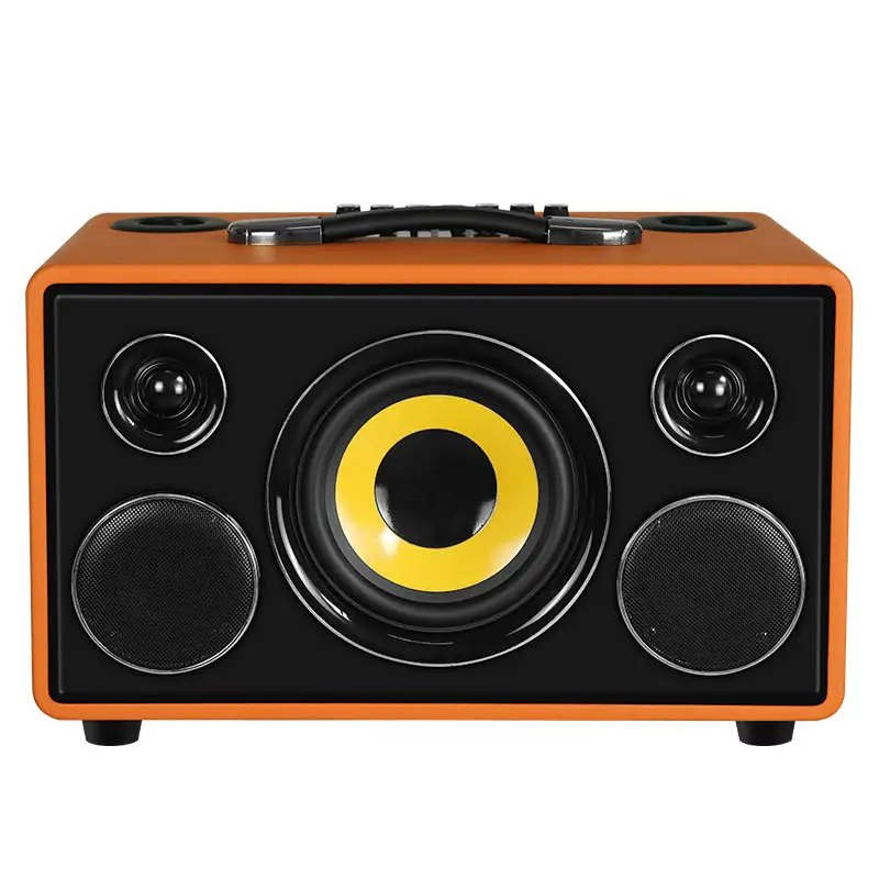 AZ-SG66 Speaker nirkabel kulit 6.5 inci kualitas tinggi isi ulang desain populer untuk bernyanyi
