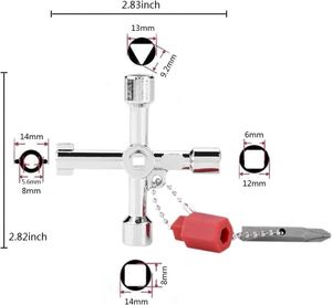 Llave Cruzada Universal Multifunción de 4 Vías, para Medidor de Gas, Grifo, Electricistas, Caja de Distribución Eléctrica - Product Image 4