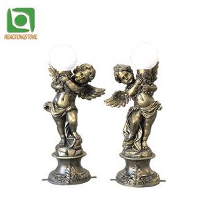 Estatua de lámpara de Ángel para niños de fibra de vidrio estatua de figura occidental - Product Image 1