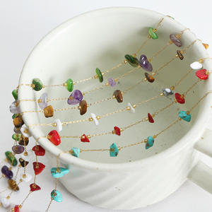 Collares de Verano para Mujer Bingxin Jewelry, con Cuentas Cristianas, Forma Geométrica, Turquesa, Cristal Natural, Piedras de Color Caramelo - Product Image 3