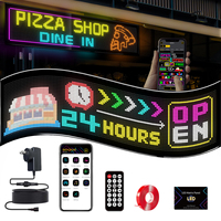 Pantalla LED Flexible a Color, con Bluetooth y APP, Extremadamente Brillante, para Publicidad, Montaje en Pared o Vehículo, Personalizable