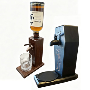 Distributeur de whisky en bois pour bar à domicile, distributeur de bouteilles d'alcool anti-fuite, accessoires rustiques pour whisky, décoration pour man cave - Product Image 1
