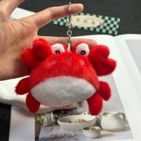 Peluches marines : crevettes, crabes, homards, porte-clés en peluche, jouets d'aquarium, cadeaux, peluches pour machine à griffes, vente en gros