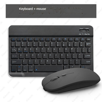 Set Keyboard dan Mouse Nirkabel Mini 10-inci yang Dapat Diisi Ulang, Keyboard Ultra-tipis, Keyboard Nirkabel untuk Rumah Kantor dan Laptop