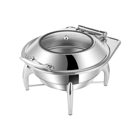 Équipement de buffet de luxe chauffe-plats en acier inoxydable doré ensemble chauffe-plats 6L chauffe-plats