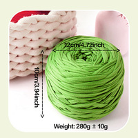 Fil à crocheter en polyester 100% doux et élastique, rouleau de 300g, haute résistance, pour tricot manuel DIY, sacs faits main et fil à t-shirt