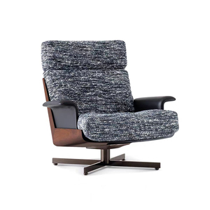 Fauteuil luxueux avec design à dossier pour l'extérieur Salon d'extérieur moderne avec tissu en velours à Nova - Product Image 1
