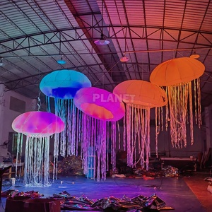 Vente flash <span class=keywords><strong>D</strong></span>écoration de plafond pour événement océanique Fête Éclairage LED <span class=keywords><strong>Ballon</strong></span> géant en forme de méduse gonflable - Product Image 5