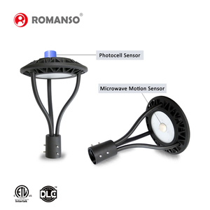 Lampada LED da Giardino per Pali IP65 150W 130Lm/W 19500LM FCC ETL con Fotocellula in Alluminio Pressofuso per Parchi, Camminamenti, Piazze e Cortili - Product Image 1