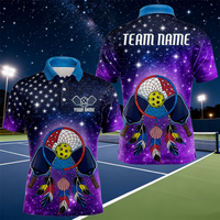 Pakaian Pickleball Lengan Pendek Bermotif, Menyerap Keringat, Custom Pria Wanita, Cepat Kering, Bernapas, Kaos Olahraga, Kaos Golf