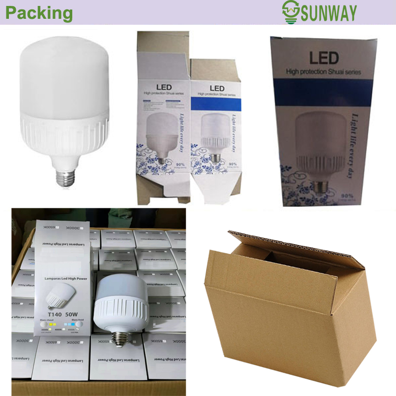 China led bulb factory manufacturer High Power 10000k E27 B22 E40 12V 24V 10w 20w 30w 40w 50w 60w T led bulb
