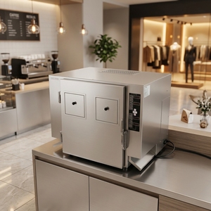 Freidora Eléctrica Comercial sin Ventilación para Tiendas de Conveniencia y Cafeterías, Capacidad 2x12L, Acero Inoxidable 304, Sin Sistema de Extinción de Incendios - Product Image 1