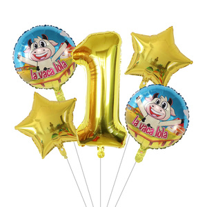 Globos de Helio de 18 Pulgadas con Diseño de Animales de Granja de Dibujos Animados, <span class=keywords><strong>Lola</strong></span> <span class=keywords><strong>la</strong></span> <span class=keywords><strong>Vaca</strong></span>, Decoraciones para Fiestas de Cumpleaños Infantiles y Baby Shower - Product Image 4