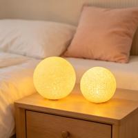 Lampe lune créative portable en plastique 12 cm, veilleuse à piles, lampe de scène/concert, décoration intérieure/extérieure