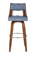 2024 luxe moderne tabouret de Bar rond velours métal bois cuisine comptoir hauteur chaise de Bar avec cuir pour meubles de salle à manger