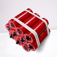 Rouleau de convoyeur rouge à roulement scellé, accessoire pour système de convoyage