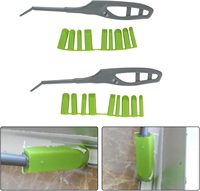 Finition précise avec kit de grattoir d'angle de colle de verre, conception ergonomique et légère