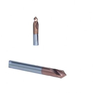 Fresa de Acero de Tungsteno con Recubrimiento Nano Azul HRC65 de 90 Grados, Marca ZY/OEM, Herramienta Profesional para Biselado y Centrado - Product Image 1
