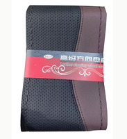 Housse de volant de voiture en cuir à double design, à coudre soi-même, style sport, accessoire de protection pour toutes les voitures