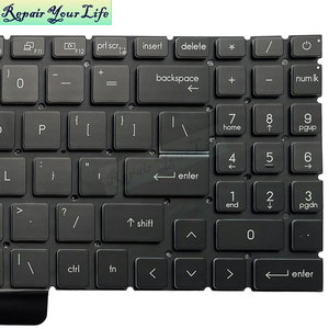 UI <span class=keywords><strong>QWERTY</strong></span> teclado de ordenador portátil retroiluminado de 6 pines para MSI Katana GF66 GF76 Crosshair 15 A11U 15-A11UCK A11UDK A11UEK teclado nuevo negro - Product Image 3