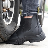Sepatu Keselamatan Kerja Industri GUYISA Profesional S1 Anti-statis untuk Bengkel, Kulit Sapi Lembut dengan Pelindung Baja di Ujungnya