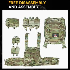 เสื้อกั๊กยุทธวิธีลายพราง 1000D โพลีเอสเตอร์ สำหรับการล่าสัตว์ อุปกรณ์ยุทธวิธี เสื้อกั๊กแทคติคอล แบบปลดเร็ว - Product Image 4