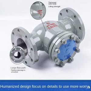 Mặt bích thép carbon Swing kiểm tra van H44H-16C thép đúc tiêu chuẩn quốc gia nặng ống nước PTFE niêm phong 1/2 "-12" Kích thước cổng - Product Image 2
