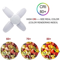 Ampoule LED à pale de ventilateur 45W B22 E27 sans scintillement 246LED SMD2835 Ampoule LED AC85V-265V Angle de 360 degrés réglable Lampe LED