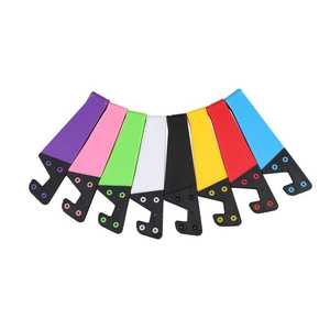 Support de téléphone universel avec logo personnalisé, support de téléphone portable pliable pour bureau, support de téléphone portable réglable en forme de V - Product Image 4