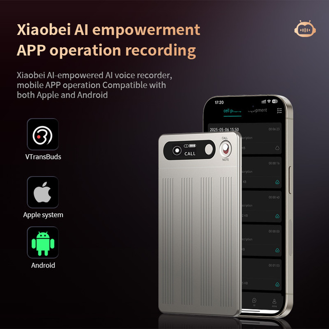 VORMOR M1 Latest Model Golden Card Style Tape Recorder 64g Large Capacity Long Time Recording Magnetic Voice Recorder