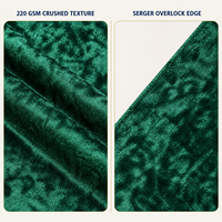 Nappe en velours vert émeraude écrasé de luxe de 132 pouces en polyester tissé pour mariages événements spéciaux couverture de table ronde
