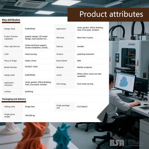 전통적인 손으로 조각 한 대리석 화분 돌 꽃병 공원 장식용 대형 돌 화분 - Product Image 6