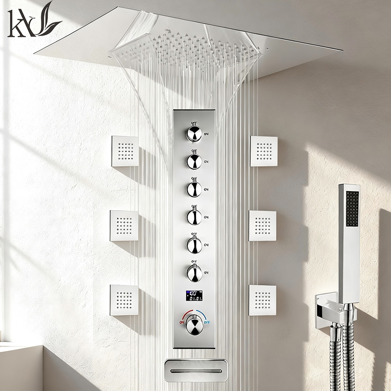 Modern Luxury Digital Display Thermostatic Shower
