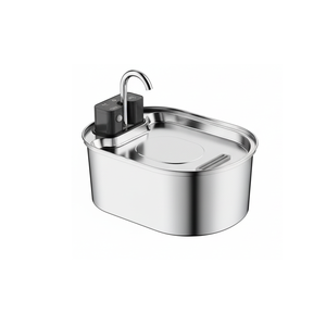 نافورة مياه ذكية للحيوانات الأليفة من الفولاذ المقاوم للصدأ بسعة 3.2 لتر مع موزع يعمل بالاستشعار وبطارية قابلة للشحن للقطط والكلاب الصغيرة - Product Image 3