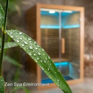 Sauna à baril en cèdre moderne pour 2 personnes, kit de cabine de <span class=keywords><strong>jardin</strong></span> extérieure, électrique 6 kW, vapeur claire rouge, avec panneau de commande - Product Image 2