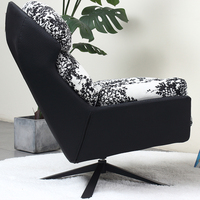Fauteuil pivotant moderne AOMISI en tissu, avec fonction de rotation, pour salon, chambre, extérieur, meubles de maison