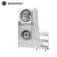 XTH-12 Commercial Stack Washer & Dryer 12kg Electric/Gas Heating for Hotel Laundry Shop
