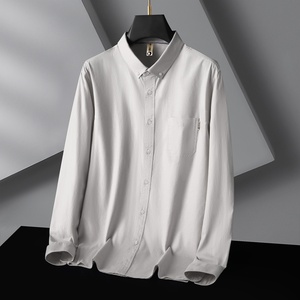 Camicia Oxford da <span class=keywords><strong>Uomo</strong></span> Taglia Europea, 100% Cotone, Manica Lunga, Classica, Taglie Forti, Resistente, Formale da Ufficio - Product Image 2