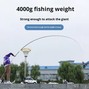 Qianchuan Lakeコイ釣りロッド12H19超軽量カーボンルアーロッドハードアクションボトム釣りシルバー & ブラックコイ用 - Product Image 4