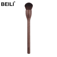 Ensemble de 11 pinceaux de maquillage de haute qualité, poils synthétiques doux, poils naturels, manche en bois de noyer, pinceaux cosmétiques