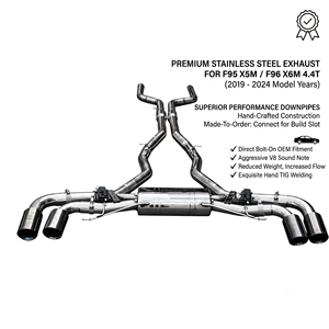 Sistema de Escape Catback con Válvulas Vortex SS304 para BMW X5M F95 X6M F96 4.4T S63 V8 2019-2024, Ajuste Directo - Product Image 1