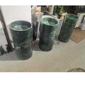 Desain minimalis pabrik wastafel berdiri Lantai mewah dalam stok Vanity kamar mandi wastafel kolom marmer batu Solid - Product Image 6