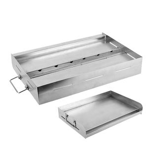 28 Inch Stainless Steel <strong>Grill</strong> Plate Extra Drain Hole Flat Top Gas <strong>Grill</strong> <strong>Griddle</strong> for Replacement 2 Burner Propane Fueled <strong>Grill</strong> - Product Image 1