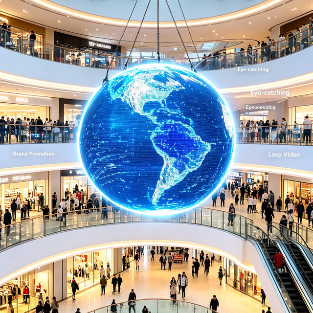 Hot Sales Spherical LED Flexible 4K HDR10 Customization Advertising Display Screen for Mall Personalized Use