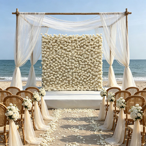 DKB Wholesale Handmade <b>Flower</b> <b>Wall</b> Panel <b>Artificial</b> <b>Flower</b> <b>Wall</b> <b>Flower</b> Backdrop <b>Wall</b> 8ft X 8ft Red <b>Flower</b> - Product Image 1