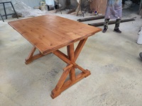 Table rectangulaire en bois massif, nouveau design, pour mariage en plein air, vente chaude